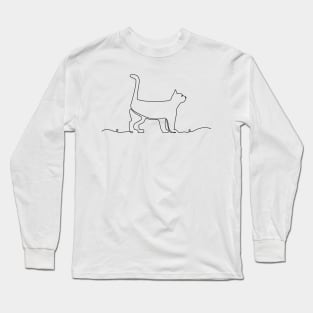 Cat Line art Long Sleeve T-Shirt